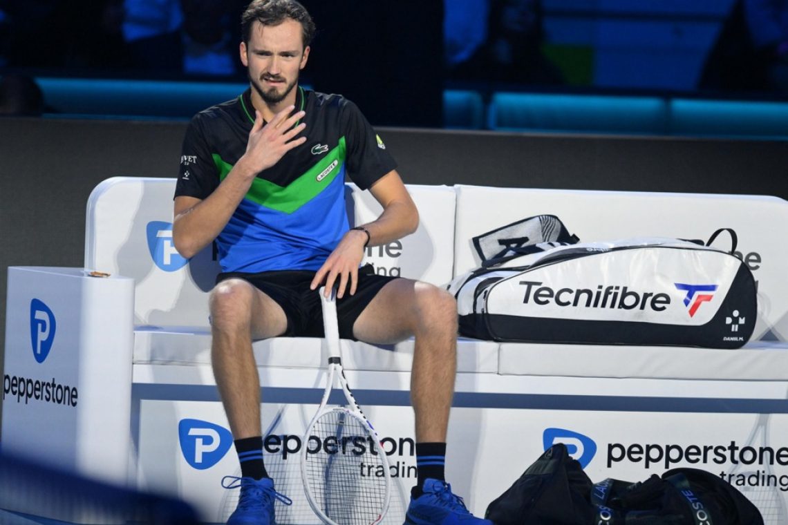 Danil Medvedjev prvi polfinalist zaključnega turnirja v Torinu