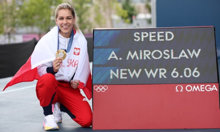 Aleksandra Miroslaw prva olimpijska šampionka v hitrostnem plezanju