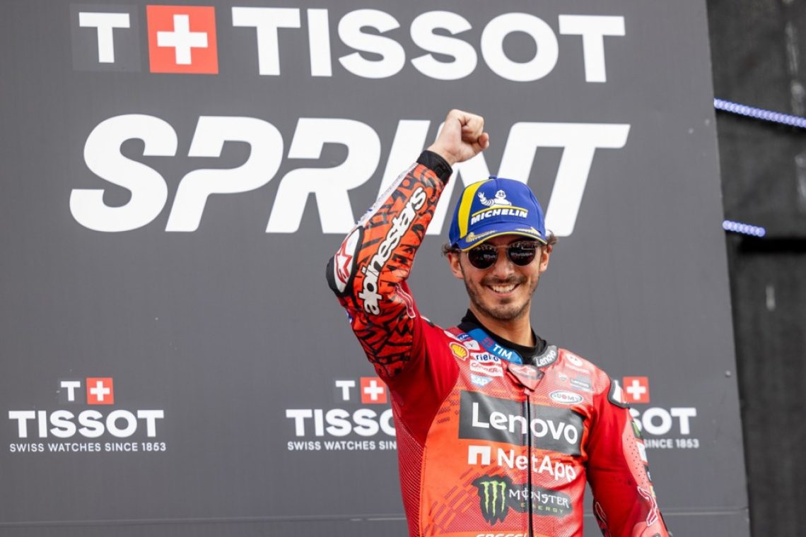 Bagnaia zmagal na sprintu v Spielbergu in ujel Martina v SP