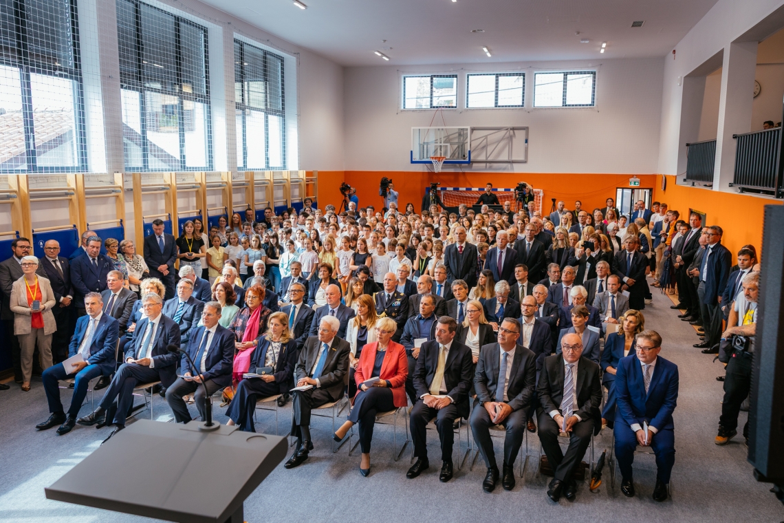 Pirc Musar in Mattarella slavnostno odprla prenovljeno palačo Collegio dei Nobili v Kopru