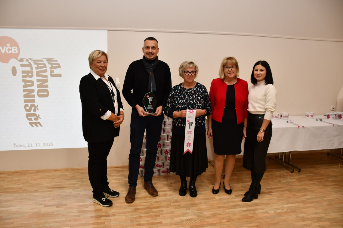 Nova Gorica prejela priznanje za najbolje urejeno javno stranišče 2025