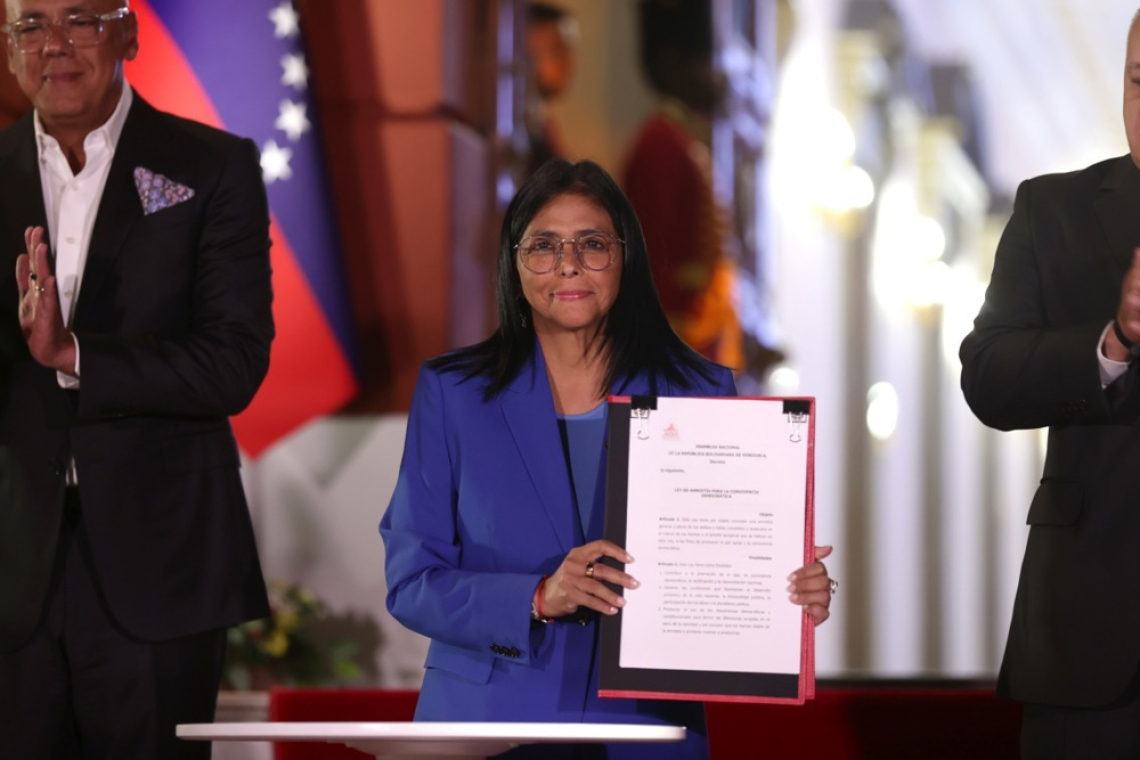 Začasna predsednica Venezuele razglasila zakon o splošni amnestiji