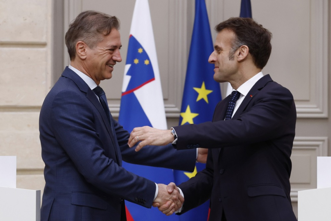 Golob in Macron v Parizu o gospodarstvu, obrambi in evropski prihodnosti