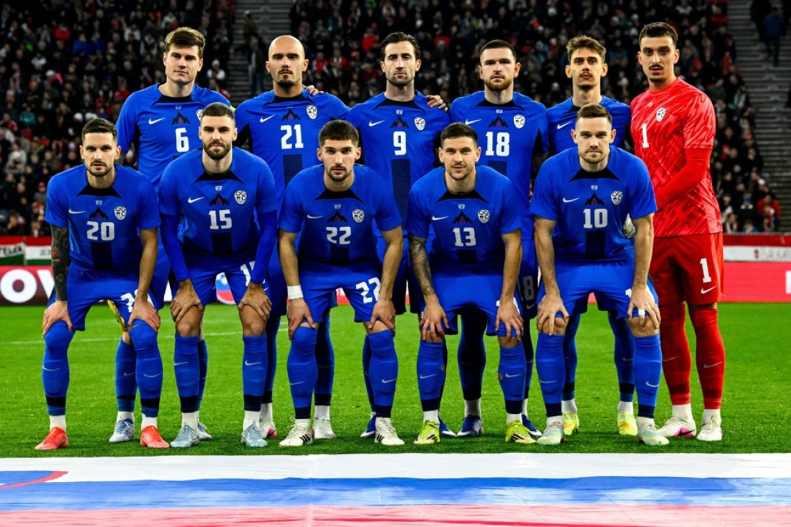 Slovenska nogometna vrsta po zmago v Črno goro