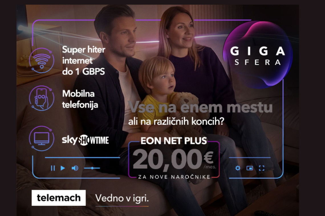 Telemach predstavlja EON Net Plus: vse za sodobno zabavo v enem paketu